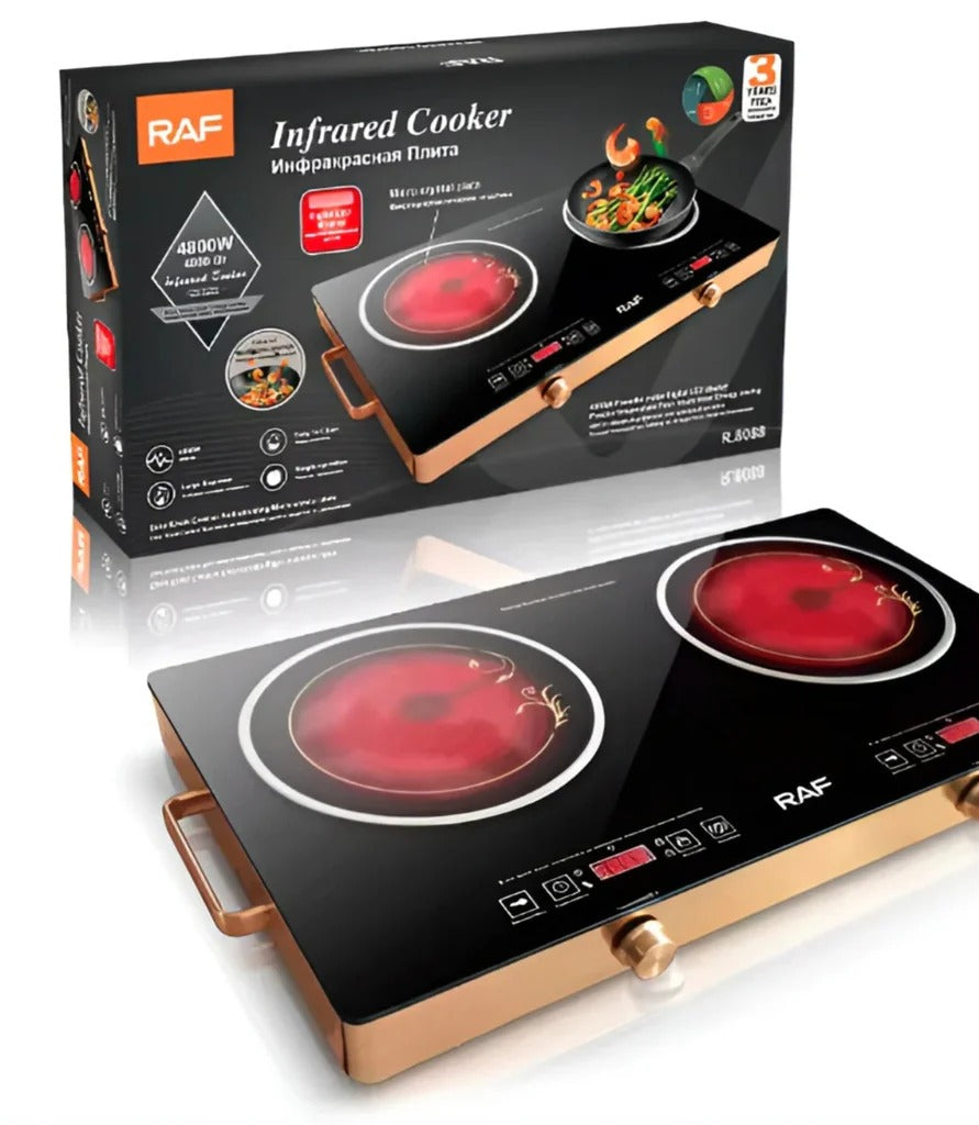 RAF Electric & solar Infrared Cooker R.8808 Double Burner 7000 Watts