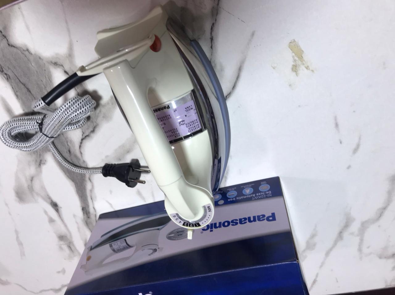 Panasonic 1000W Non-Stick Dry Iron silver plate – Powerful Performance with Free Delivery